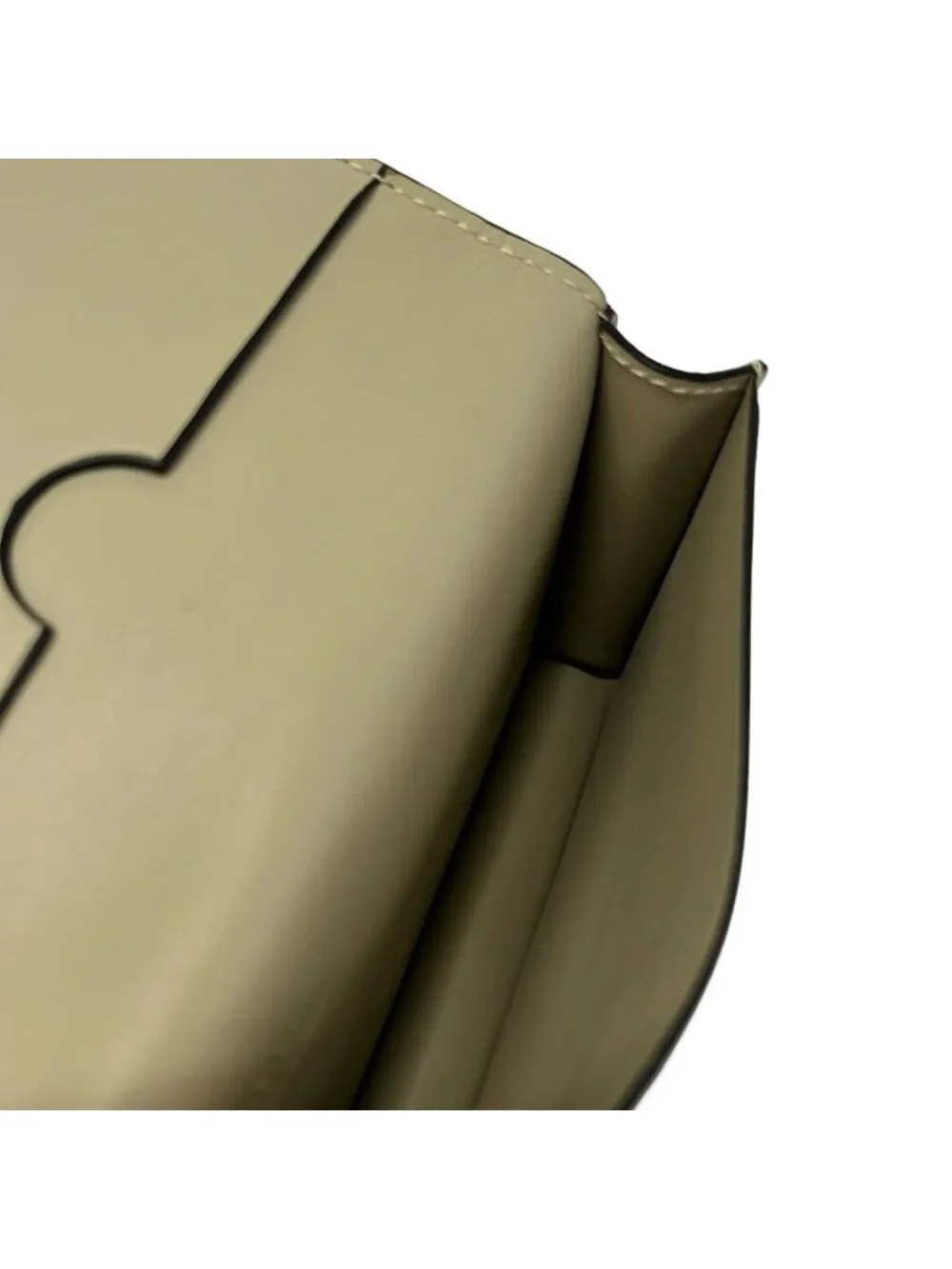 Loewe Business Card Holder Beige Leather